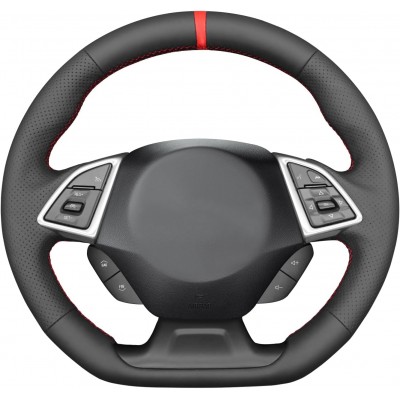 Loncky Car Steering Wheel Covers for Chevrolet Camaro 2016 2017 2018 2019 2020 2021 2022 2023 2024 Accessories