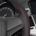 111Loncky Auto Custom Fit OEM Black Genuine Leather Black Suede Steering Wheel Covers for Chevy Chevrolet Cruze 2009-2014 Aveo 2011-2014 Orlando 2010-2015 Holden Cruze 2010 Ravon R4 2016-2018 Black Accessories