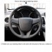 111Loncky Auto Custom Fit OEM Black Genuine Leather Black Suede Steering Wheel Covers for Chevy Chevrolet Cruze 2009-2014 Aveo 2011-2014 Orlando 2010-2015 Holden Cruze 2010 Ravon R4 2016-2018 Black Accessories