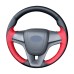 111Loncky Auto Custom Fit OEM Black Red Genuine Leather Car Steering Wheel Cover for Chevrolet Cruze 2009-2014 Aveo 2011-2014 Orlando 2010-2015 Holden Cruze 2010 Ravon R4 2016-2018 Accessories