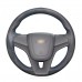 111Loncky Auto Custom Fit OEM Black Genuine Leather Suede Car Steering Wheel Cover for Chevrolet Cruze 2009-2014 Aveo 2011-2014 Orlando 2010-2015 Holden Cruze 2010 Ravon R4 2016-2018 Accessories