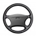 111Loncky Car Custom Fit OEM Black Genuine Leather Steering Wheel Cover for Chevrolet Niva 2002-2009 Lada 2110 2011-2014 Accessories