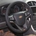 111Loncky Auto Custom Fit OEM Black Genuine Leather Car Steering Wheel Cover for Chevrolet Malibu 2013 2014 2015 Chevrolet Volt 2011 2012 2013 2014 2015 Malibu Limited 2016 Accessories