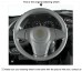 111Loncky Auto Custom Fit OEM Black Genuine Leather Car Steering Wheel Cover for Chevrolet Niva 2009-2017 (3-Spoke) for Opel Corsa (D) 2006-2015 for Vauxhall Corsa (D) 2006-2015 Accessories 