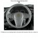 111Loncky Auto Custom Fit OEM Black Genuine Leather Suede Car Steering Wheel Cover for Chevrolet Niva 2009-2017 (3-Spoke) for Opel Corsa (D) 2006-2015 for Vauxhall Corsa (D) 2006-2015 Accessories 