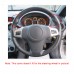 Loncky Auto Custom Fit OEM Black Suede Leather Car Steering Wheel Cover for Chevrolet Niva Vauxhall Astra Corsa 2006 Accessories 