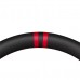 111Loncky Auto Custom Fit OEM Black Genuine Leather Car Steering Wheel Cover for Chevrolet Niva 2009-2017 (3-Spoke) for Opel Corsa (D) 2006-2015 for Vauxhall Corsa (D) 2006-2015 Accessories 