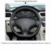 111Loncky Auto Custom Fit OEM Black Genuine Leather Black Suede Steering Wheel Cover for Citroen Elysee C-Elysee 2014 New Elysee Peugeot 301 2013 2014 2015 2016 Accessories 