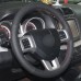 111Loncky Auto Custom Fit OEM Black Genuine Leather Car Steering Wheel Cover for Dodge Avenger Dodge Challenger Dodge Charger Dodge Durango Dodge Grand Caravan Dodge Journey Accessories