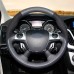 111Loncky Auto Custom Fit OEM Black Genuine Leather Steering Black Suede Wheel Covers for Ford Focus 3 2012-2014 KUGA Escape 2013-2016 (Rubber Steering Wheel)