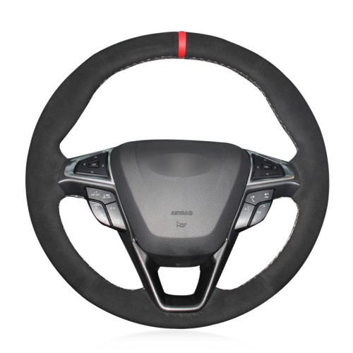 DIY Stitching Leather Steering Wheel Cover for Ford Fusion 2013-2020 Edge 2015+