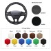 111Loncky Auto Custom Fit OEM Black Genuine Leather Steering Wheel Covers for Ford Focus 3 2015 2016 2017 2018 Accessories  