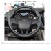 111Loncky Auto Custom Fit OEM Black Genuine Leather Steering Wheel Covers for Ford Focus 3 2015 2016 2017 2018 Accessories  