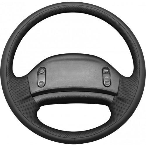 Loncky Steering Wheel Cover for Ford F150,F250,F350,Bronco 1992 1993 1994 1995 1996 3D Version Car Custom Fit Hand Stitched OEM Black Genuine Leather Accessories