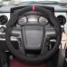 111Loncky Auto Custom Fit OEM Black Suede Steering Wheel Covers for Ford F150 SVT Raptor 2010 2011 2012 2013 2014 F-150 Accessories