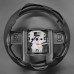 111Loncky Auto Custom Fit OEM Steering Wheel Cover for Ford F150 F250 F350 2004 2005 2006 2007 2008 Black Genuine Leather Suede Carbon Fiber Interior Hand Stitched Accessories