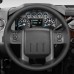 111Loncky Auto Custom Fit OEM Steering Wheel Cover for Ford F150 F250 F350 2004 2005 2006 2007 2008 Black Genuine Leather Suede Carbon Fiber Interior Hand Stitched Accessories