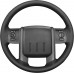 111Loncky Auto Custom Fit OEM Steering Wheel Cover for Ford F150 F250 F350 2004 2005 2006 2007 2008 Black Genuine Leather Suede Carbon Fiber Interior Hand Stitched Accessories