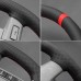 111Loncky Steering Wheel Cover for Ford Mustang LX GT 1990 1991 1992 1993 Ford Bronco F-150/F-250/F-350 1992 1993 1994 1995 1996 Black Genuine Leather  Car Hand Stitched Interior Accessories 