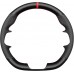 111Loncky Steering Wheel Cover for Mustang 2024 Black Genuine Leather Microfiber Leather Carbon Fiber Car Hand Stitched Interior Accessories 