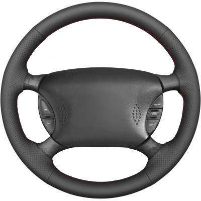 Loncky Auto Custom Fit OEM Steering Wheel Cover for Ford Mustang 1994 1995 1996 1997 1998 1999 2001 2002 2003 2004 Hand Stitched Car Parts Accessories