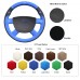 111Loncky Auto Custom Fit OEM Black with Blue Suede Steering Wheel Covers for Ford Kuga 2008-2011 Focus 2 2005-2011 C-MAX 2007-2010 Transit 2010-2013 Accessories