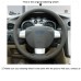 111Loncky Auto Custom Fit OEM Black Genuine Leather Steering Wheel Covers for Ford Focus 2 2005 2006 2007 2008 2009 2010 2011 Accessories