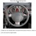 111Loncky Auto Custom Fit OEM Black Genuine Leather Car Steering Wheel Cover for Ford Focus ST 2005 2006 2007 2008 2009 2010 Accessories
