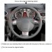 111Loncky Auto Custom Fit OEM Black Genuine Leather Car Steering Wheel Cover for Ford Focus ST 2005 2006 2007 2008 2009 2010 Accessories