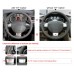 111Loncky Auto Custom Fit OEM Black Genuine Leather Car Steering Wheel Cover for Ford Focus ST 2005 2006 2007 2008 2009 2010 Accessories