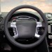 111Loncky Auto Custom Fit OEM Black Genuine Leather Steering Wheel Covers for Ford Mondeo Mk4 2007-2012 S-Max 2008 Accessories