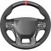 111Loncky Auto Custom Fit OEM Steering Wheel Cover for Ford Ranger Raptor 2019 2020 2021 Car Black Genuine Leather Suede Carbon Fiber Interior Hand Stitched Accessories