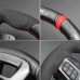111Loncky Auto Custom Fit OEM Steering Wheel Cover for Ford Ranger Raptor 2019 2020 2021 Car Black Genuine Leather Suede Carbon Fiber Interior Hand Stitched Accessories