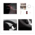 Loncky Auto Custom Fit OEM Black Genuine Leather Black Suede Steering Wheel Covers for Ford Explorer 2011-2019 Taurus 2013-2019 Edge 2011-2014 Flex 2013-2019 Accessories