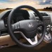 111Loncky Auto Custom Fit OEM Black Genuine Leather Car Steering Wheel Cover for Honda CRV CR-V 2007 2008 2009 2010 2011 Accessories