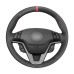 111Loncky Auto Custom Fit OEM Black Suede Leather Car Steering Wheel Cover for Honda CRV CR-V 2007 2008 2009 2010 2011 CRV Accessories
