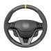 111Loncky Auto Custom Fit OEM Black Genuine Suede Leather Car Steering Wheel Cover for Honda CRV CR-V 2007 2008 2009 2010 2011 CRV Accessories