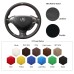 111Loncky Auto Custom Fit OEM Black Genuine Leather Car Steering Wheel Cover for Acura TL 2007 Acura TL Type-S 2007 Accessories