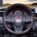 111Loncky Auto Custom Fit OEM Black Genuine Leather Car Steering Wheel Cover for Honda Fit 2014 Honda Vezel 2015 2016 2017 Accessories