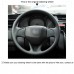 111Loncky Auto Custom Fit OEM Black Genuine Leather Car Steering Wheel Cover for Honda Fit 2014 Honda Vezel 2015 2016 2017 Accessories