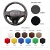 111Loncky Auto Custom Fit OEM Black Genuine Leather Car Steering Wheel Cover for Honda Fit 2014-2020 Honda City 2014-2019 Honda Jazz 2014-2019 Honda HR-V HRV 2016 2017 2018 2019 2020 Honda Vezel 2015-2017