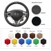 111Loncky Auto Custom Fit OEM Black Genuine Leather Car Steering Wheel Cover for Honda CR-Z CRZ 2011 2012 2013 2014 2015 2016 Accessories 