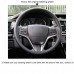 111Loncky Auto Custom Fit OEM Black Genuine Leather Car Steering Wheel Cover for Honda Spirior 2017 Accessories