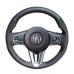 111Loncky Auto Custom Fit OEM Black Genuine Leather Car Steering Wheel Cover for Acura RDX 2018 2019 2020 Accessories