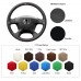 111Loncky Auto Custom Fit OEM Black Genuine Leather Car Steering Wheel Cover for Honda Civic 2001 2002 Honda Civic Hybrid 2003 Accessories