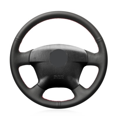 Loncky Auto Custom Fit OEM Black Genuine Leather Car Steering Wheel Cover for Honda Civic 2001 2002 Honda Civic Hybrid 2003 Accessories