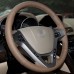 111Loncky Auto Custom Fit OEM Borwn Genuine Leather Car Steering Wheel Cover for Acura MDX 2009 2010 2011 2012 Accessories