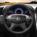 111Loncky Auto Custom Fit OEM Black Genuine Leather Car Steering Wheel Cover for Acura TL 2004 2005 2006 Accessories