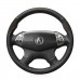 111Loncky Auto Custom Fit OEM Black Genuine Leather Car Steering Wheel Cover for Acura TL 2004 2005 2006 Accessories