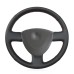 111Loncky Auto Custom Fit OEM Black Genuine Leather Car Steering Wheel Cover for Honda City Fit Jazz 2001 2002 2003 2004 2005 2006 2007 Accessories 